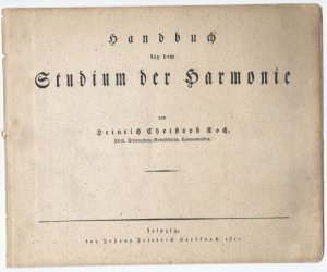 Handbuch bey dem Studium der Harmonie.