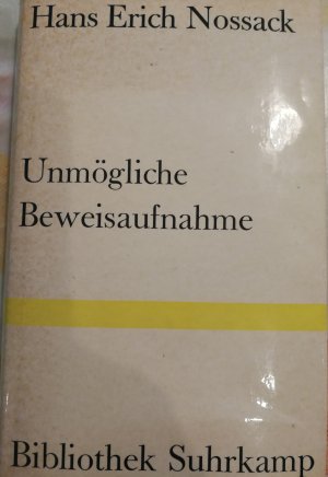 antiquarisches Buch – Hans Erich Nossack – Unmögliche Beweisaufnahme