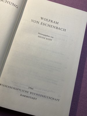 antiquarisches Buch – Heinz Rupp  – Wolfram von Eschenbach (Wege der Forschung 57)