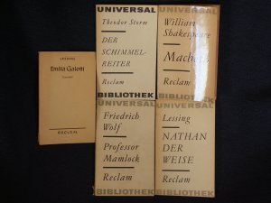 antiquarisches Buch – Lessing, William Shakespeare – 5 Reclam-Büchlein: Emilia Galotti, Nathan der Weise, Macbeth, Professor Mamlock, Der Schimmelreiter