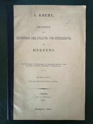 Beiträge zur Kenntnis der Füllung und Entleerung des Herzens