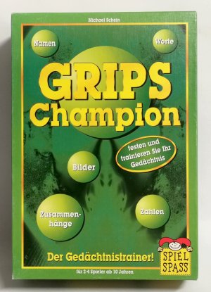 gebrauchtes Spiel – Grips Champion A3 2002  W&L Verlag - ab 10 Jahren - für 2 - 4 Spieler - Spieledauer ca 30 Minuten