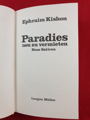 gebrauchtes Buch – Ephraim Kishon – Paradies zu vermieten