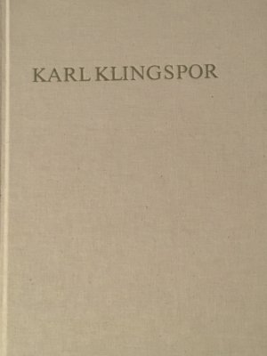 Karl Klingspor, Leben und Werk