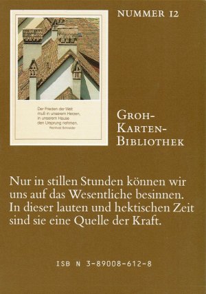 gebrauchtes Buch – Gerda Ludwig – Gute Gedanken für stille Stunden - Groh Karten-Bibliothek, Nr.12