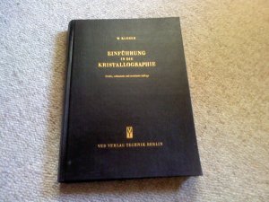 antiquarisches Buch – Prof. Dr. W – Einführung in die Kristallographie sehr gut