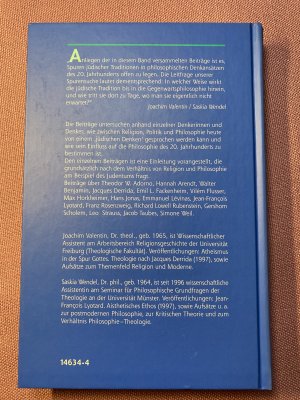 gebrauchtes Buch – Valentin, Joachim; Wendel – Jüdische Traditionen in der Philosophie des 20. Jahrhunderts