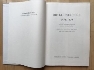 Die Kölner Bibel 1478/1479, Kommentarband zum Faksimile