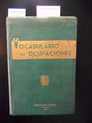 antiquarisches Buch – Ministerio de Trabajo – Vocabulario de Ocupaciones.