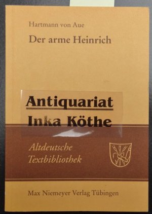 gebrauchtes Buch – Hartmann, von Aue – Der arme Heinrich - Herausgegeben von Hermann Paul / Altdeutsche Textbibliothek ; Nr. 3 -