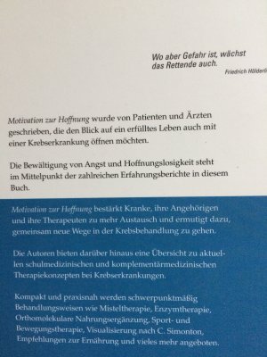 gebrauchtes Buch – Müller-Stahl, Martin; Wofrum, Dirk-Ingo – Motivation zur Hoffnung - Für Krebskranke, Angehörige, Pflegende und Ärzte