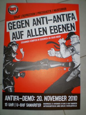 Antifaschistische Aktion: Gegen Anti-Antifa auf allen Ebenen. Staat. Repression. Pressehetze. Naziterror. Zusammen kämpfen in Gedenken an Silvio Meier […]