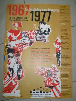 Antifaschistische Aktion. Antifaschistische Linke Berlin u.a.: 1967 - 1977. Zur Geschichte einer Bewegung. 19. - 28. Oktober 2007 (Plakat, Poster, RAF […]