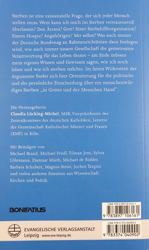 gebrauchtes Buch – Lücking-Michel, Claudia; Flachsbarth, Maria – Sterben dürfen? Sterben helfen? - In Gottes und der Menschen Hand