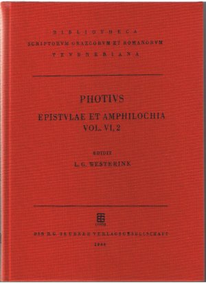 Photii patriarchae Constantinopolitani epistulae et Amphilochia - Vol. VI. Fasc. 2. Indices