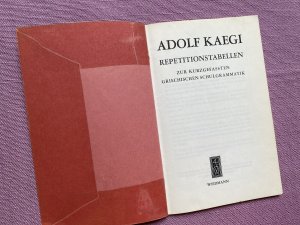 gebrauchtes Buch – Adolf Kaegi – Repetitionstabellen zur kurzgefaßten griechischen Schulgrammatik