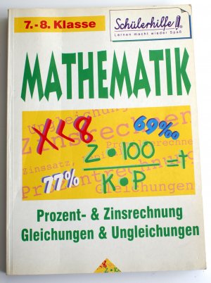 gebrauchtes Buch – Mathematik - 7.-8. Klasse