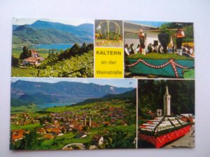 gebrauchtes Buch – Kaltern an der Weinstraße - Festumzug Erntedank Ringberg See etc. Mehrbildkarte - Südtirol Italien (vor 1994 gelaufen, aber inzwischen ohne Briefmarke) Ansichtskarte