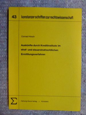 Auskünfte durch Kreditinstitute im straf- und steuerstrafrechtlichen Ermittlungsverfahren