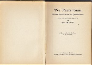 antiquarisches Buch – Mohr Heinrich – DER NARRENBAUM. DEUTSCHE SCHÄNKE AUS VIER JAHRHUNDERTEN.