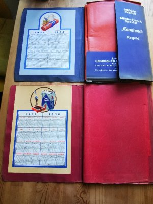 2 Mappen zusammen: Mühlen Franck. 3 Klappen Mappe der Firma Mühlen Franck mit Kalender 1. 1933 und 1934 / 2. 1937 und 1938 Mühlen Franck Spezial Kornfranck […]