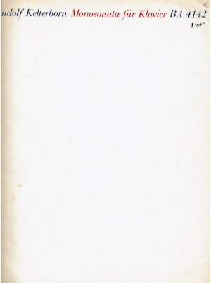MONOSONATA für Klavier (1965)