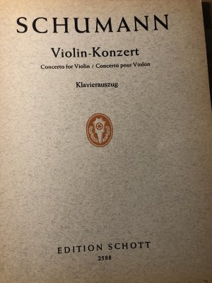 antiquarisches Buch – Schumann – Violinkonzert in d-Moll - Klavierauszug