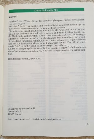 gebrauchtes Buch – Annette Wieske – Kleines Multimedia ABC - Die gebräuchlichsten Begriffe aus der Multimedia-Welt