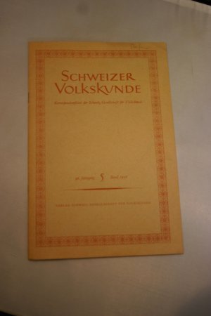 Brot im Lötschental (Sonderdruck aus: Schweizer Volkskunde. Korrespondenzblatt der Schweizerischen Gesellschaft für Volkskunde, 46. Jg., Heft 5)