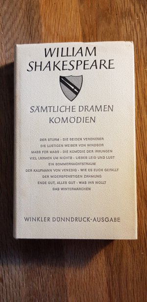 gebrauchtes Buch – William Shakespeare – Sämtliche Dramen  -  Band 1   Komödien