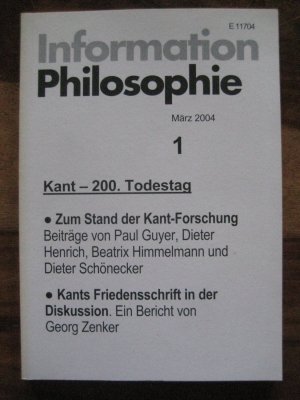 Information Philosophie 1/04 März 2004