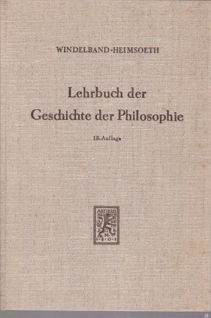 antiquarisches Buch – Wilhelm Windelband – Lehrbuch der Geschichte der Philosophie