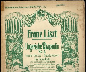 gebrauchtes Buch – Franz Liszt – Franz Liszt - Ungarische Rhapsodie für Pianoforte No. 2 (A.J.B. 5606)