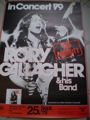 Rory Gallagher and Band, Poster, Plakat, Tour, Concert, Konzert, 1979, no LP/CD/Vinyl, Top Priority, Format A0