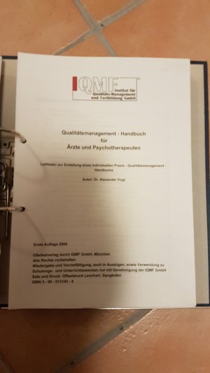 Qualitätsmamagemment - Handbuch für Ärzte und Psychotehrapeuten