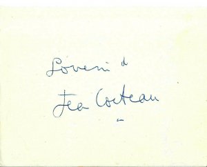 Jean Cocteau signiert - Albumblatt handsigniert