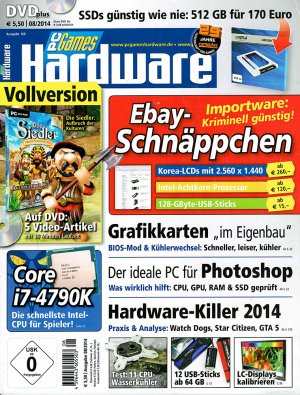 gebrauchtes Buch – PC Games Hardware - Ausgabe 166 08/2014 ohne DVD