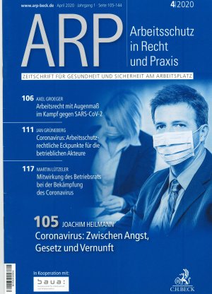 gebrauchtes Buch – Zeitschrift ARP Arbeitsschutz in Recht und Praxis Heft 4/2020