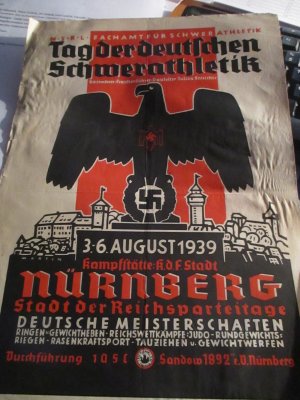 Tag der Deutschen Schwerathletik 3.-6- August 1939 Nürnberg Deutsche Meisterschaften