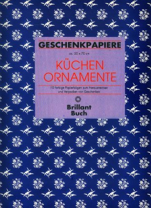 Küchen Ornamente  ;  Geschenkpapier 50 x 70 cm  ;  10  farbige Papierbögen zum Heraustrennen und Verpacken von Geschenken