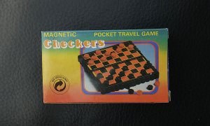 Dame / Checkers kleines magnetisches Reisespiel NEU