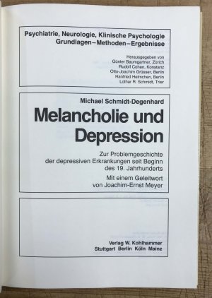 Melancholie und Depression