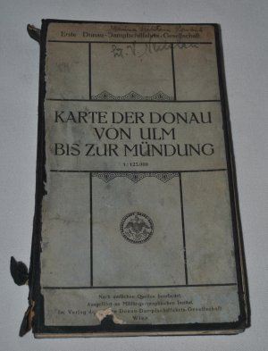 Karte der Donau von Ulm bis zur Mündung : 1:125.000