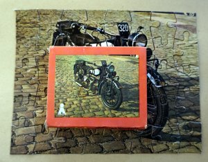 Annaberger Minipuzzle - Motorrad Windhoff 1927 - DDR Spielzeug