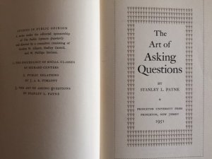 The Art of Asking Question. Princeton University Press 1951