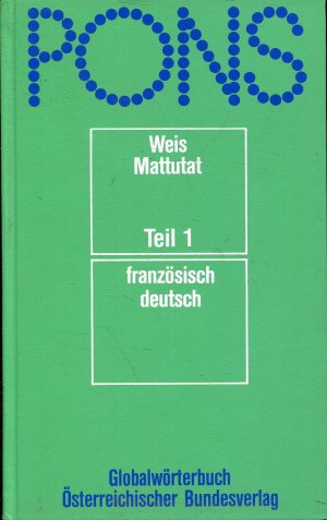 PONS Globalwörterbuch Französisch/ Deutsch - Deutsch/ Französisch 2 Bände