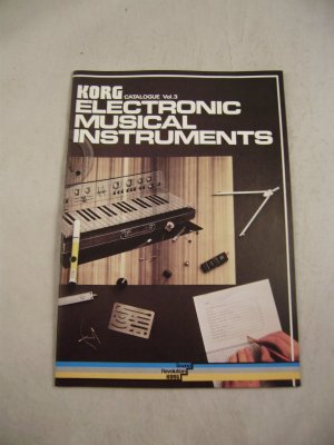 Korg catalogue Vol. 3 Electronic Musical Instruments