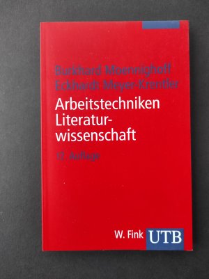 gebrauchtes Buch – Moennighoff, Burkhard; Meyer-Krentler – Arbeitstechniken Literaturwissenschaft