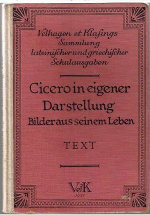 antiquarisches Buch – Max Rothstein Cicero – Cicero in eigener Darstellung - Bilder aus seinem Leben (Text)