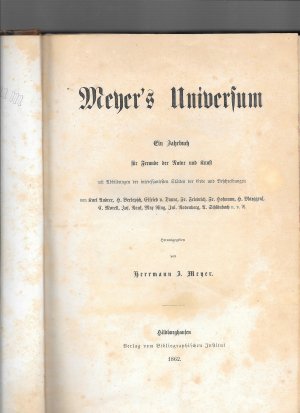 Meyer´s Universum für 1861 - Ein Jahrbuch für Freunde der Natur und Kunst